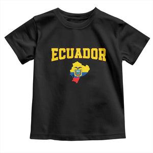 Proud Ecuadorian Map Toddler T Shirt Ecuador Roots Heritage Pride