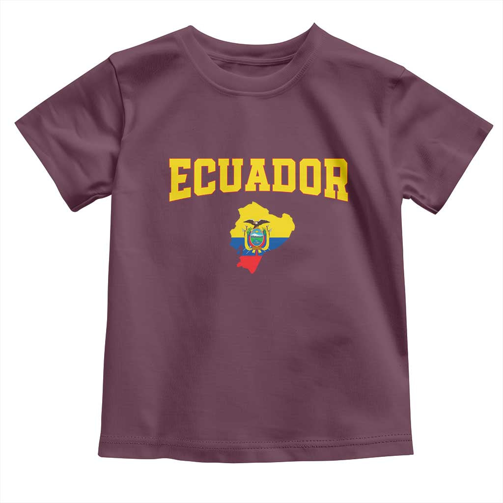 Proud Ecuadorian Map Toddler T Shirt Ecuador Roots Heritage Pride