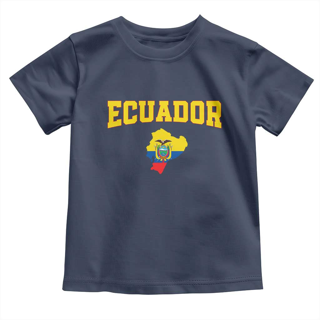 Proud Ecuadorian Map Toddler T Shirt Ecuador Roots Heritage Pride