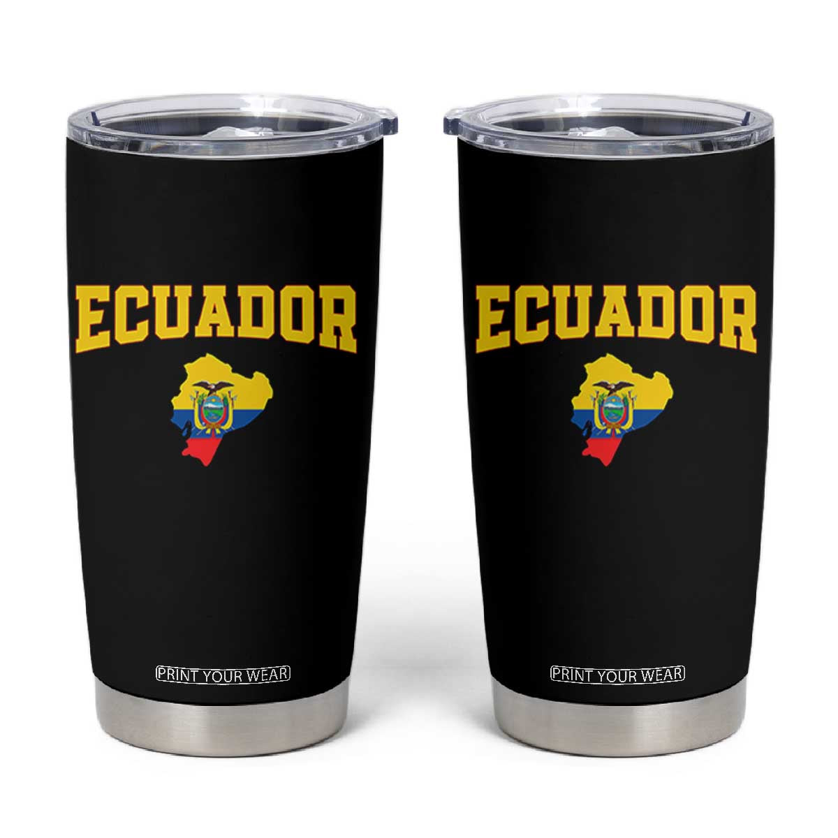 Proud Ecuadorian Map Tumbler Cup Ecuador Roots Heritage Pride