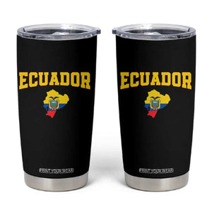 Proud Ecuadorian Map Tumbler Cup Ecuador Roots Heritage Pride