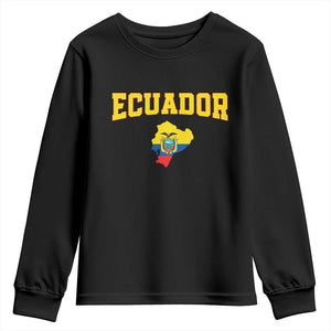 Proud Ecuadorian Map Youth Sweatshirt Ecuador Roots Heritage Pride