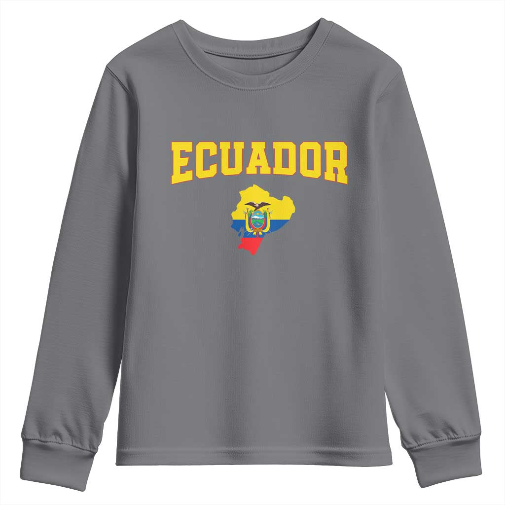 Proud Ecuadorian Map Youth Sweatshirt Ecuador Roots Heritage Pride