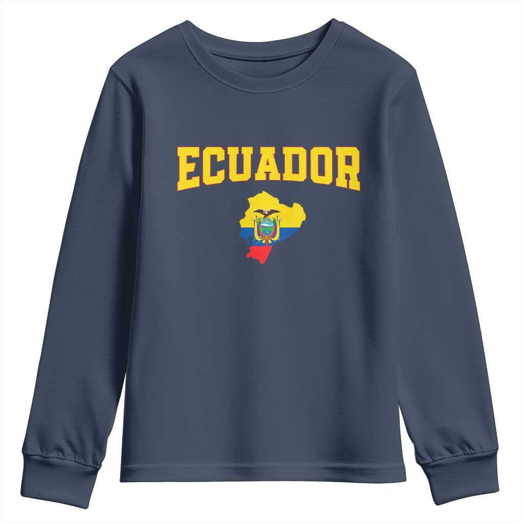 Proud Ecuadorian Map Youth Sweatshirt Ecuador Roots Heritage Pride
