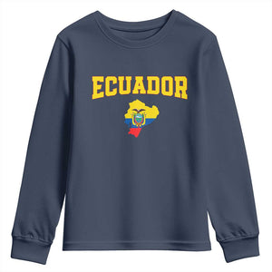 Proud Ecuadorian Map Youth Sweatshirt Ecuador Roots Heritage Pride