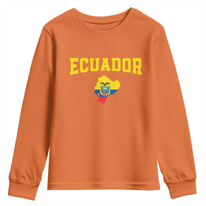 Proud Ecuadorian Map Youth Sweatshirt Ecuador Roots Heritage Pride