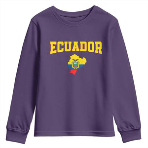 Proud Ecuadorian Map Youth Sweatshirt Ecuador Roots Heritage Pride