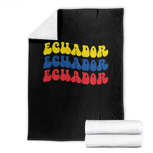 Retro Groovy Ecuador Throw Blanket Proud Ecuadorian Heritage