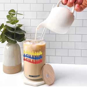 Retro Groovy Ecuador Glass Can Proud Ecuadorian Heritage