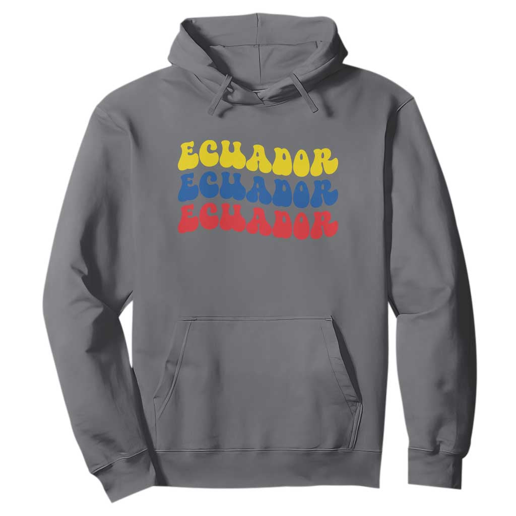 Retro Groovy Ecuador Hoodie Proud Ecuadorian Heritage