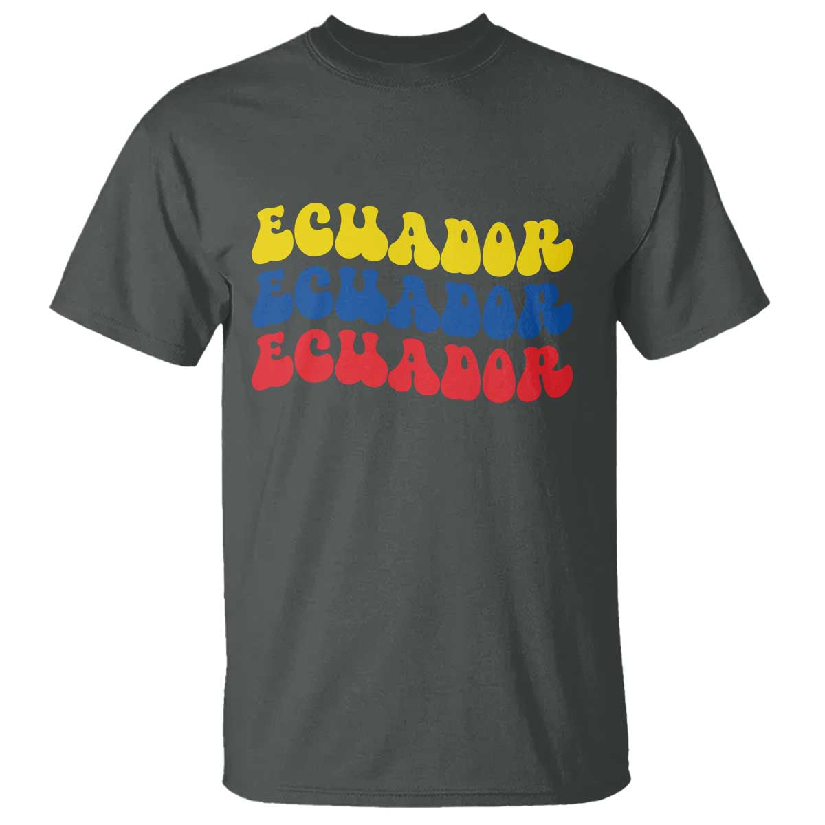 Retro Groovy Ecuador T Shirt Proud Ecuadorian Heritage