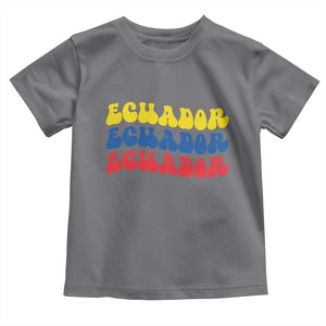Retro Groovy Ecuador Toddler T Shirt Proud Ecuadorian Heritage