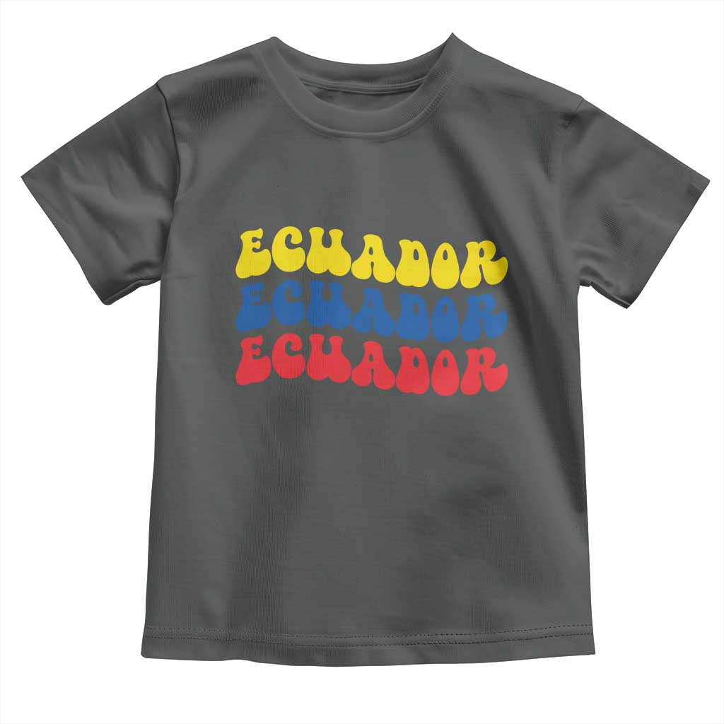 Retro Groovy Ecuador Toddler T Shirt Proud Ecuadorian Heritage