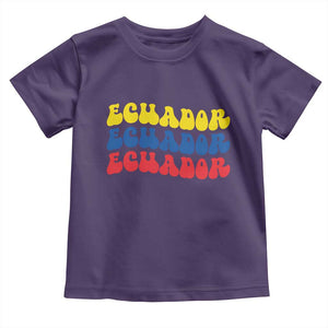 Retro Groovy Ecuador Toddler T Shirt Proud Ecuadorian Heritage