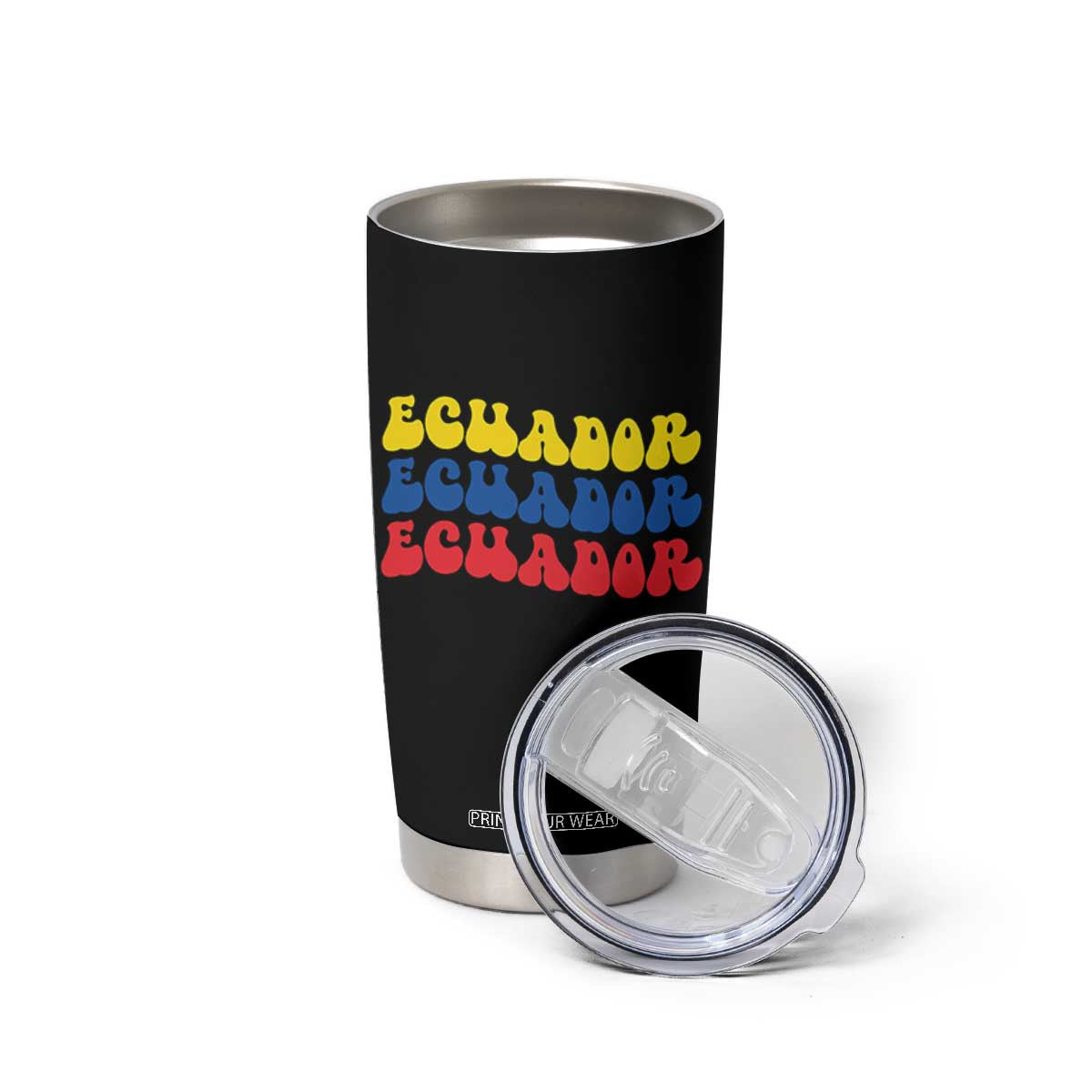 Retro Groovy Ecuador Tumbler Cup Proud Ecuadorian Heritage