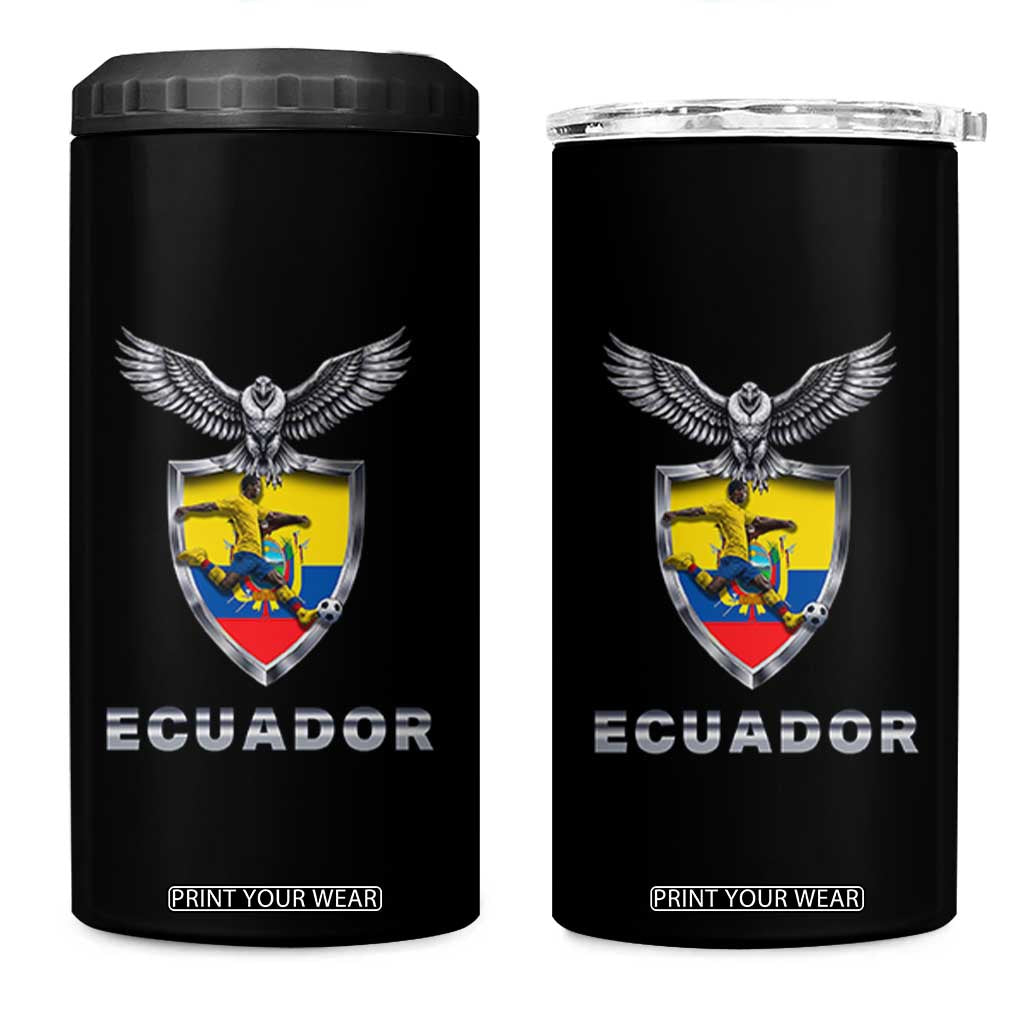 Ecuador Soccer Lover 4 in 1 Can Cooler Tumbler Proud Ecuadorian Game Day Gift