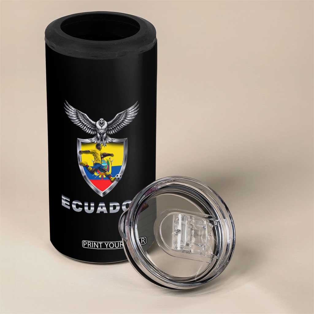 Ecuador Soccer Lover 4 in 1 Can Cooler Tumbler Proud Ecuadorian Game Day Gift