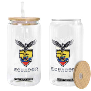 Ecuador Soccer Lover Glass Can Proud Ecuadorian Game Day Gift