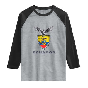 Ecuador Soccer Lover Raglan Shirt Proud Ecuadorian Game Day Gift