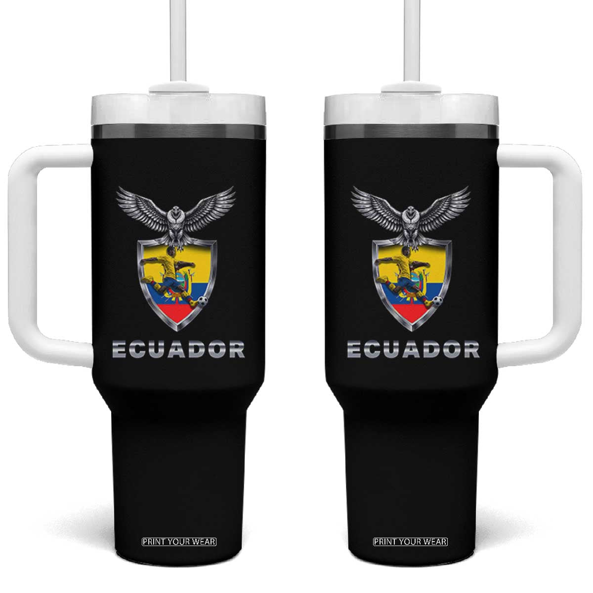 Ecuador Soccer Lover Tumbler With Handle Proud Ecuadorian Game Day Gift