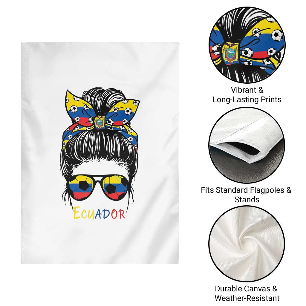 Ecuador Soccer Garden Flag Chica Ecuatoriana Pride Game Day Gift