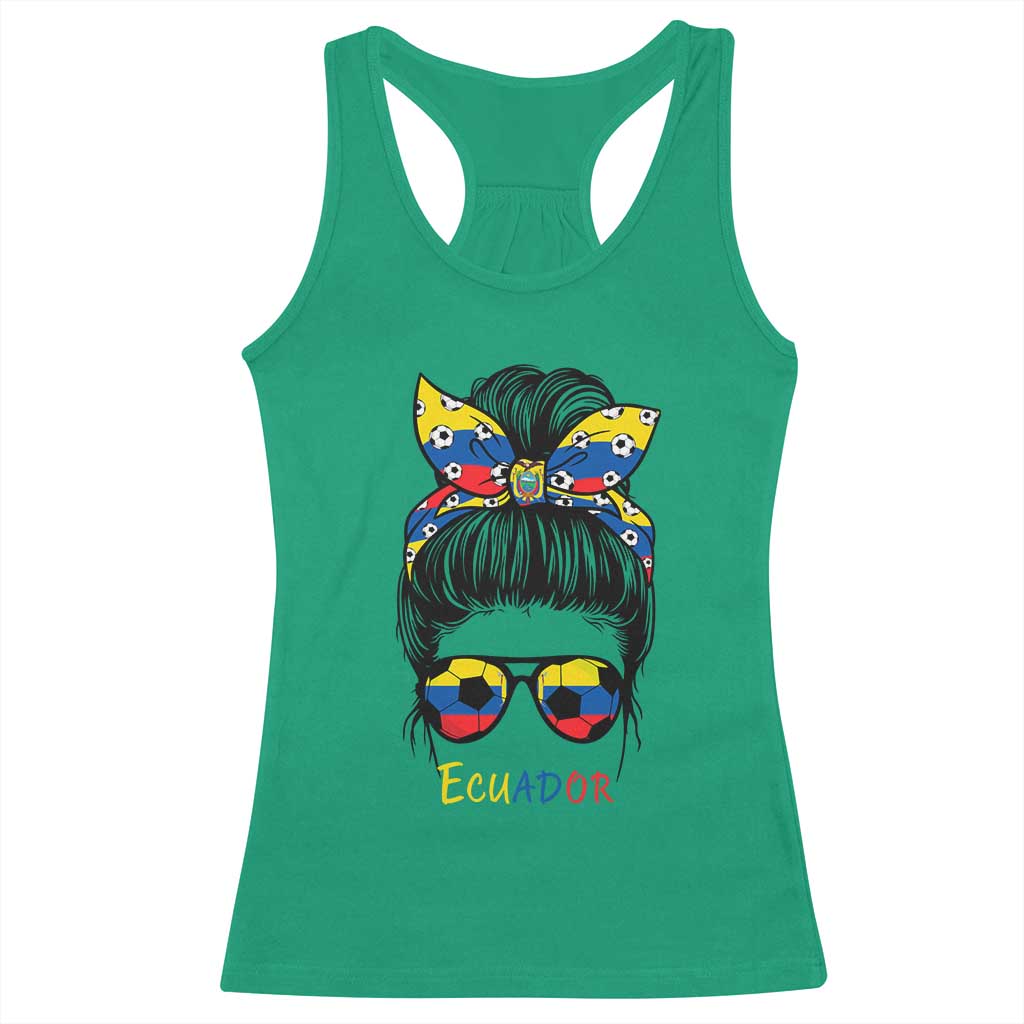 Ecuador Soccer Racerback Tank Top Chica Ecuatoriana Pride Game Day Gift