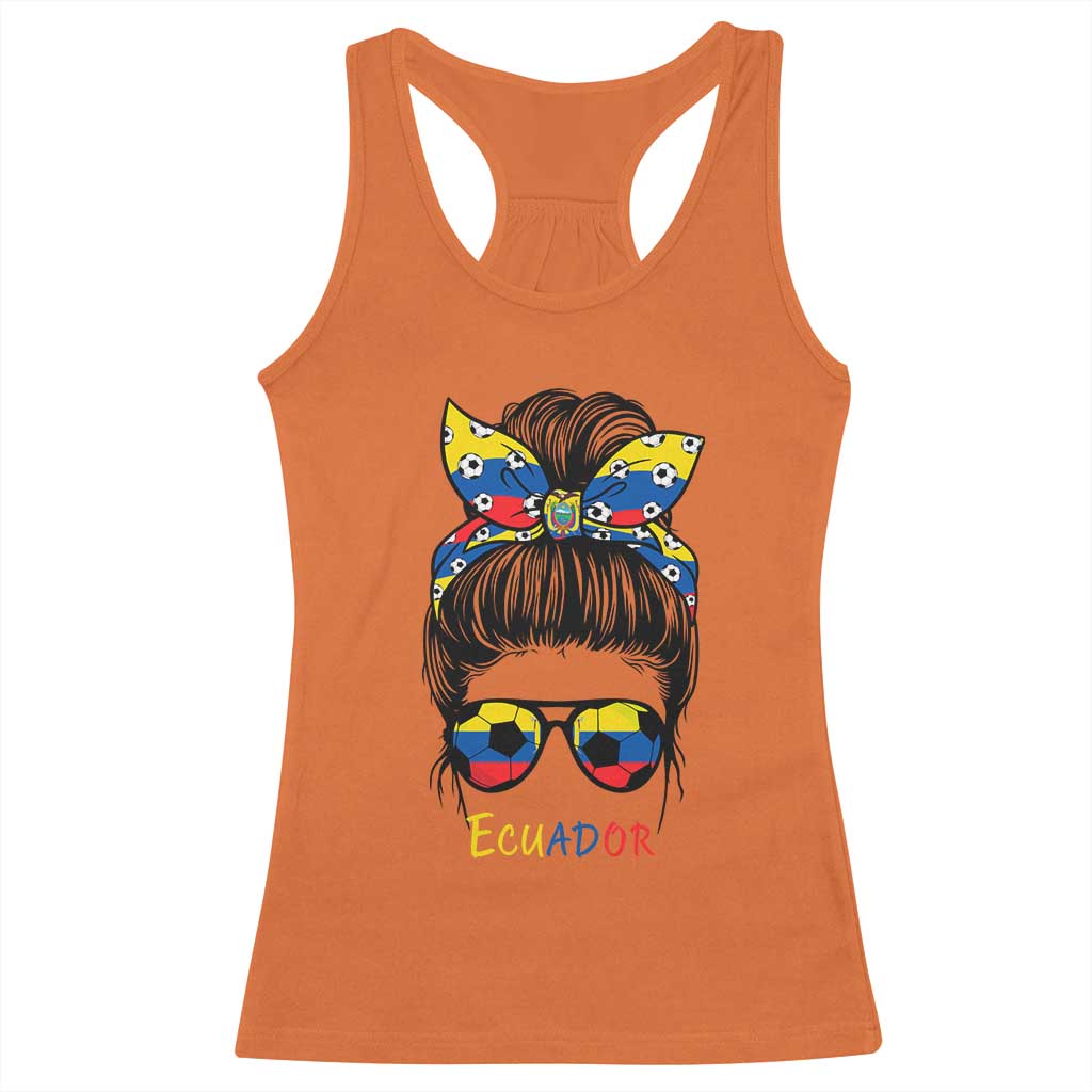 Ecuador Soccer Racerback Tank Top Chica Ecuatoriana Pride Game Day Gift
