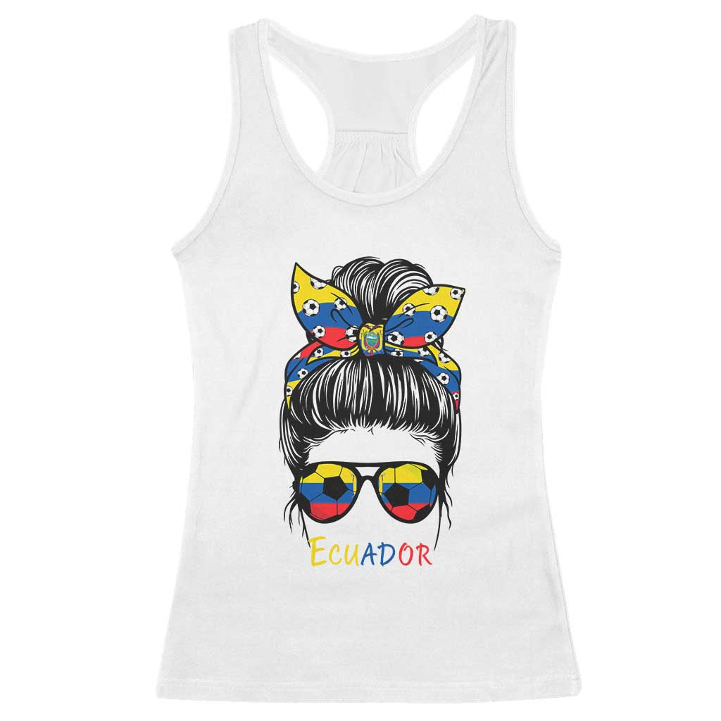 Ecuador Soccer Racerback Tank Top Chica Ecuatoriana Pride Game Day Gift