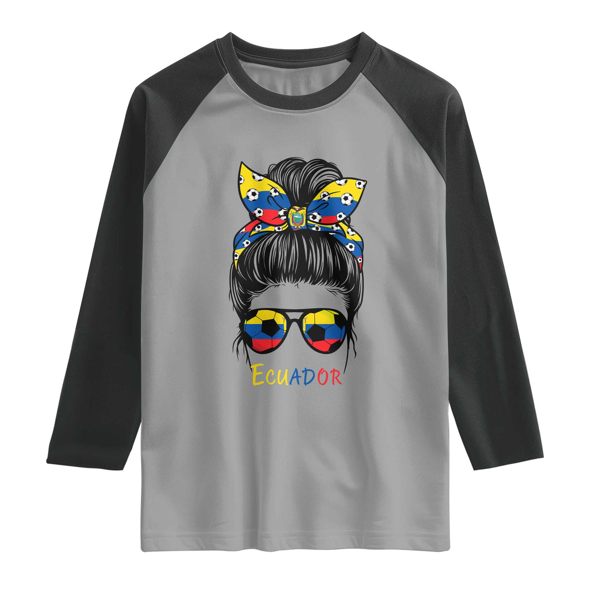 Ecuador Soccer Raglan Shirt Chica Ecuatoriana Pride Game Day Gift