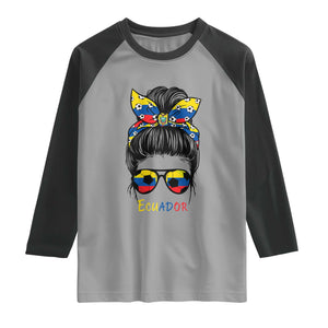 Ecuador Soccer Raglan Shirt Chica Ecuatoriana Pride Game Day Gift