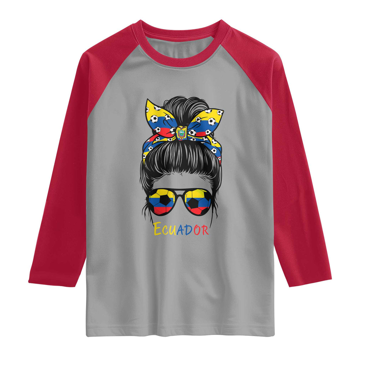 Ecuador Soccer Raglan Shirt Chica Ecuatoriana Pride Game Day Gift