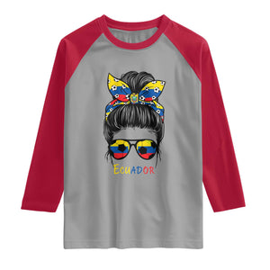Ecuador Soccer Raglan Shirt Chica Ecuatoriana Pride Game Day Gift