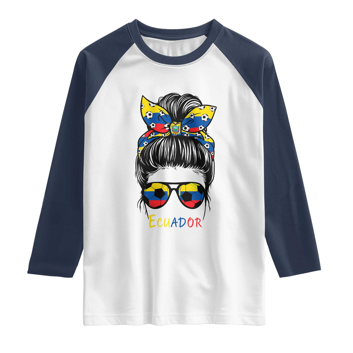 Ecuador Soccer Raglan Shirt Chica Ecuatoriana Pride Game Day Gift