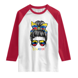 Ecuador Soccer Raglan Shirt Chica Ecuatoriana Pride Game Day Gift