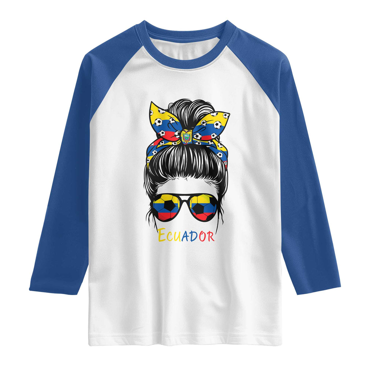 Ecuador Soccer Raglan Shirt Chica Ecuatoriana Pride Game Day Gift
