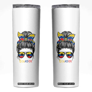 Ecuador Soccer Skinny Tumbler Chica Ecuatoriana Pride Game Day Gift