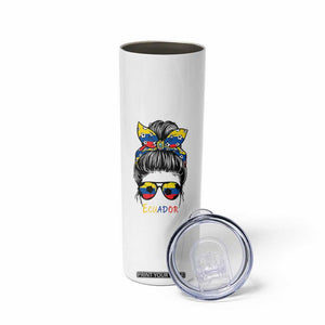 Ecuador Soccer Skinny Tumbler Chica Ecuatoriana Pride Game Day Gift