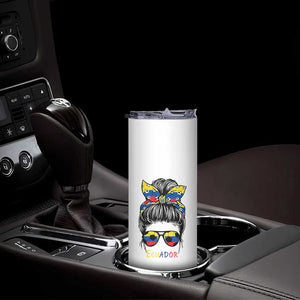Ecuador Soccer Skinny Tumbler Chica Ecuatoriana Pride Game Day Gift