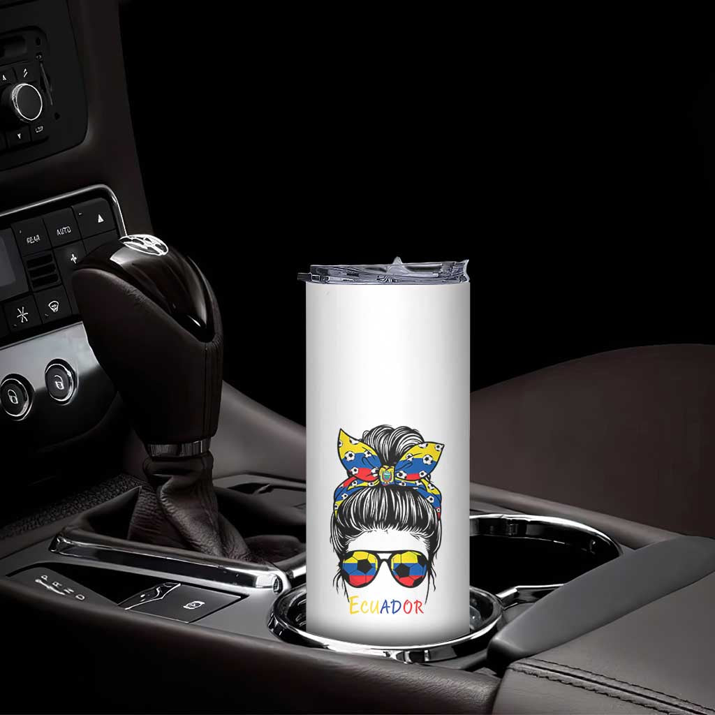 Ecuador Soccer Skinny Tumbler Chica Ecuatoriana Pride Game Day Gift
