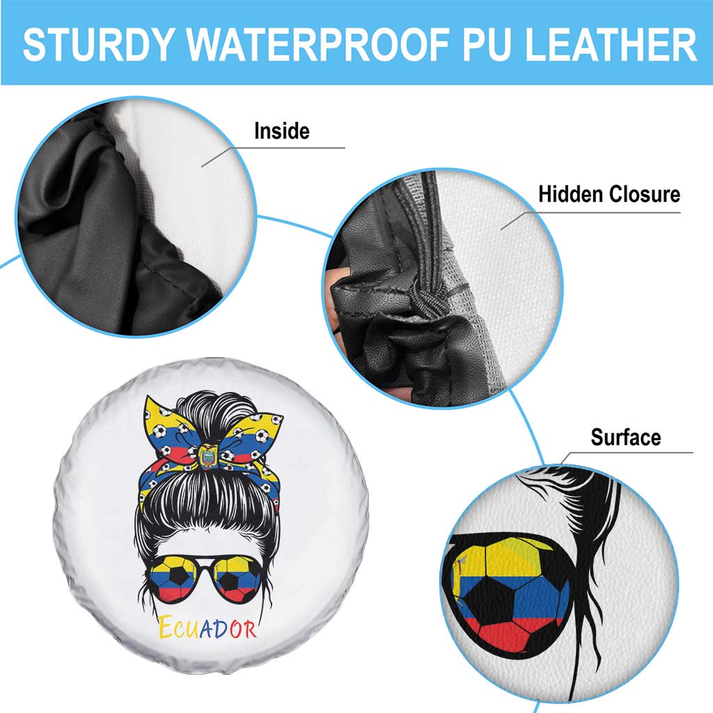 Ecuador Soccer Spare Tire Cover Chica Ecuatoriana Pride Game Day Gift