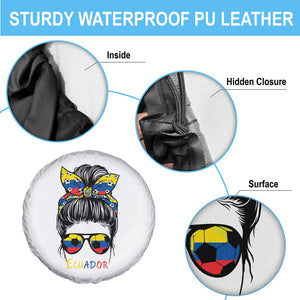 Ecuador Soccer Spare Tire Cover Chica Ecuatoriana Pride Game Day Gift