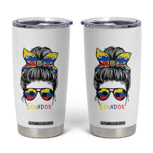 Ecuador Soccer Tumbler Cup Chica Ecuatoriana Pride Game Day Gift