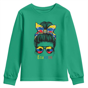 Ecuador Soccer Youth Sweatshirt Chica Ecuatoriana Pride Game Day Gift