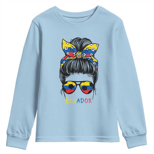 Ecuador Soccer Youth Sweatshirt Chica Ecuatoriana Pride Game Day Gift