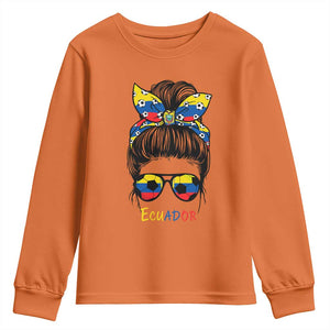 Ecuador Soccer Youth Sweatshirt Chica Ecuatoriana Pride Game Day Gift