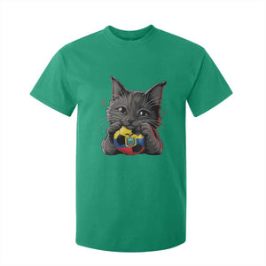 Ecuador Black Cat Soccer Game Day T Shirt For Kid Cat Lover Gift