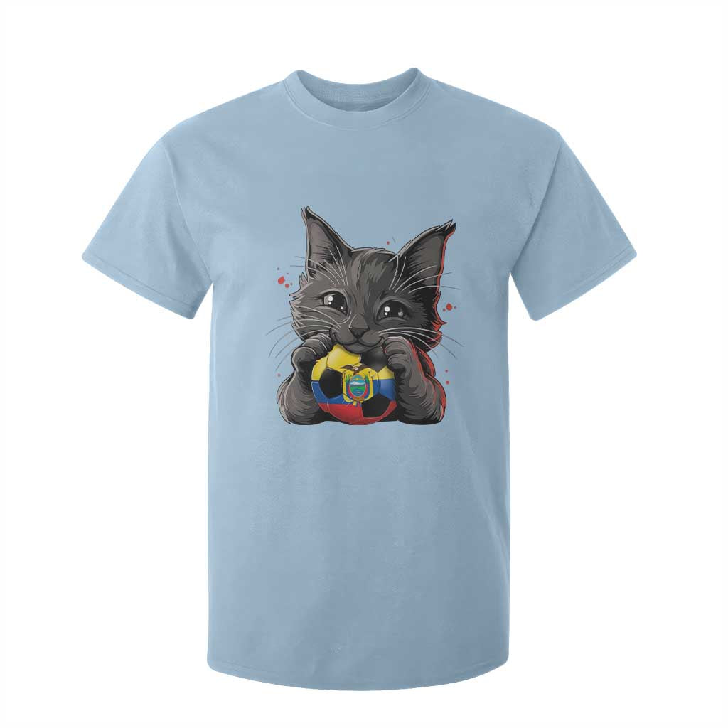 Ecuador Black Cat Soccer Game Day T Shirt For Kid Cat Lover Gift