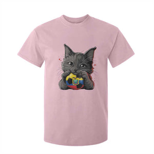 Ecuador Black Cat Soccer Game Day T Shirt For Kid Cat Lover Gift