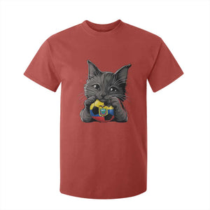 Ecuador Black Cat Soccer Game Day T Shirt For Kid Cat Lover Gift