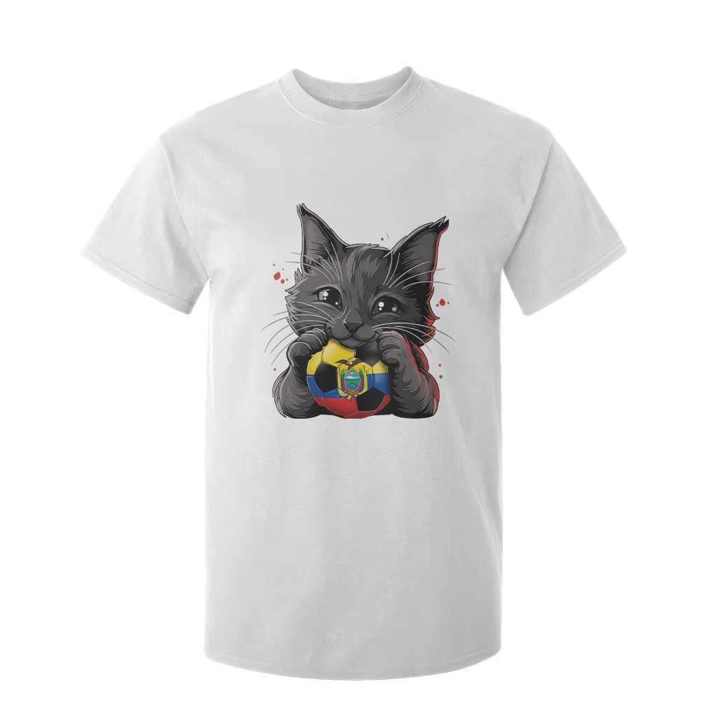 Ecuador Black Cat Soccer Game Day T Shirt For Kid Cat Lover Gift